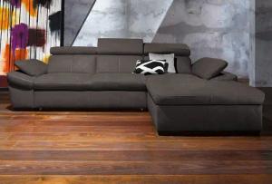 exxpo - sofa fashion Ecksofa "Salerno, klassisch modernes Funktionssofa, hoher Sitzkomfort, L-Form", inkl. Kopf- und Armteilverstellung, wahlweise mit Bettfunktion