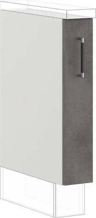 IMPULS KÜCHEN Auszugsunterschrank ""Prag und Valencia", Breite/Höhe: 15/72,3 cm, mit Soft-Close", vormontiert, mit Auszug, mit Körben