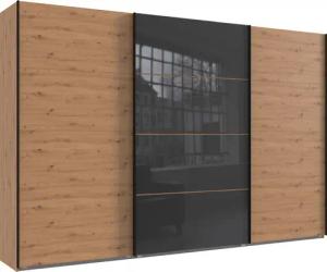 Wimex Schwebetürenschrank "Norderstedt", INKLUSIVE 2 Stoffboxen und 2 zusätzliche Einlegeböden, mit Glastür
