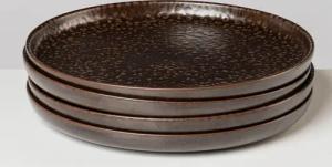 gipfelstück Speiseteller "Glockenklang", (Set, 4 St.), Scandi-Style, glänzende Reaktivglasur, jedes Stück ein Unikat