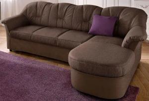DOMO collection Ecksofa "Flores Schlafsofa, B/T/H: 233/142/86 cm, L-Form", wahlweise mit Bettfunktion, wahlweise mit Federkern, auch in Leder