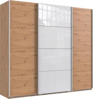 Wimex Schwebetürenschrank "Norderstedt", INKLUSIVE 2 Stoffboxen und 2 zusätzliche Einlegeböden, mit Glastür