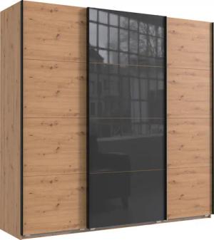 Wimex Schwebetürenschrank "Norderstedt", INKLUSIVE 2 Stoffboxen und 2 zusätzliche Einlegeböden, mit Glastür