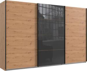 Wimex Schwebetürenschrank "Norderstedt", INKLUSIVE 2 Stoffboxen und 2 zusätzliche Einlegeböden, mit Glastür