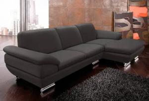 CALIA ITALIA Ecksofa "Glamour, italienisches Designsofa, tollem Sitzkomfort zum Entspannen", mit tollem Lederbezug und Designfuß, L-Form