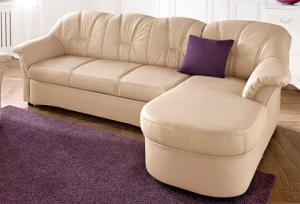 DOMO collection Ecksofa "Flores Schlafsofa, B/T/H: 233/142/86 cm, L-Form", wahlweise mit Bettfunktion, wahlweise mit Federkern, auch in Leder