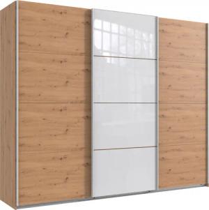 Wimex Schwebetürenschrank "Norderstedt", INKLUSIVE 2 Stoffboxen und 2 zusätzliche Einlegeböden, mit Glastür
