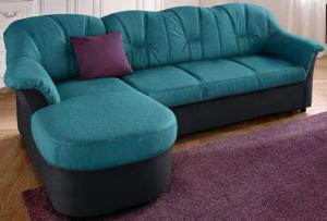 DOMO collection Ecksofa "Flores Schlafsofa, B/T/H: 233/142/86 cm, L-Form", wahlweise mit Bettfunktion, wahlweise mit Federkern, auch in Leder