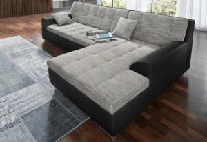 DOMO collection Ecksofa Treviso, wahlweise mit Bettfunktion, incl. Zierkissen