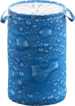 Sanilo Wäschekorb "Tautropfen Blau", 60 Liter, faltbar, mit Sichtschutz
