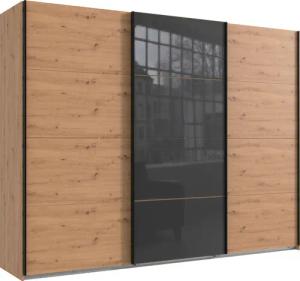 Wimex Schwebetürenschrank "Norderstedt", INKLUSIVE 2 Stoffboxen und 2 zusätzliche Einlegeböden, mit Glastür