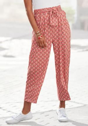 Vivance Culotte, (mit Bindegürtel), mit Retroprint, leichte Jerseyhose, Sommerhose