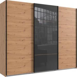 Wimex Schwebetürenschrank "Norderstedt", INKLUSIVE 2 Stoffboxen und 2 zusätzliche Einlegeböden, mit Glastür