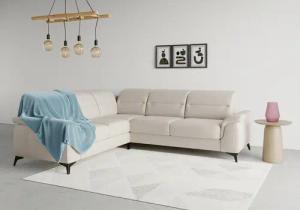 sit&more Ecksofa "Sinatra L-Form", optinal mit Kopfteilverstellung und Armteilfunktion, Metallfüße