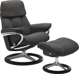 Stressless Hocker "Ruby", mit Signature Base, Gestell Eiche, Wenge, Braun & Schwarz