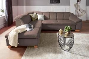 sit&more Ecksofa "Santo L-Form", mit Federkern, wahlweise mit Bettfunktion und Stauraum