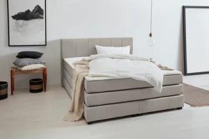 OTTO products Boxspringbett "Peetu", Taschenfederkern-Matratze, in 4 Breiten und 4 Farben, incl. Topper