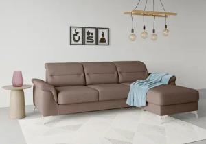 sit&more Ecksofa "Sinatra L-Form", mit Recamiere, optinal mit Kopfteilverstellung und Armteilfunktion