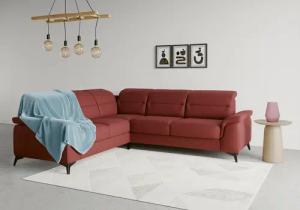 sit&more Ecksofa "Sinatra L-Form", optinal mit Kopfteilverstellung und Armteilfunktion, Metallfüße