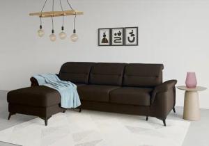 sit&more Ecksofa "Sinatra L-Form", mit Recamiere, optional mit Kopfteilverstellung und Armteilfunktion