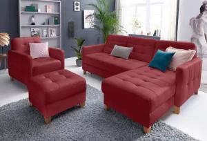 exxpo - sofa fashion Ecksofa "Elio, kompakt und komfortabel, bequem und zeitloses Design, L-Form", wahlweise mit Bettfunktion