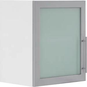 wiho Küchen Glashängeschrank "Cali", mit alufarbener Glasrahmentür