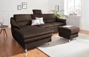 sit&more Ecksofa "Cardoso L-Form", mit Federkern, wahlweise mit Bettfunktion