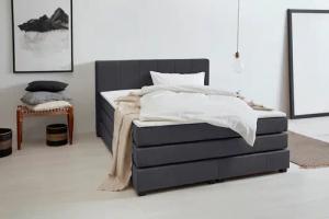 OTTO products Boxspringbett "Peetu", Taschenfederkern-Matratze, in 4 Breiten und 4 Farben, incl. Topper