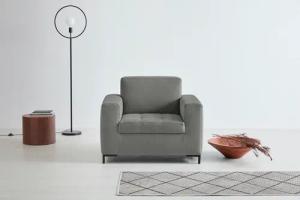 OTTO products Sessel "Grazzo", hochwertige Stoffe aus recyceltem Material, Steppung im Sitzbereich