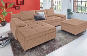 sit&more Ecksofa Labene, wahlweise mit Bettfunktion und Bettkasten, inkl. Rückenkissen