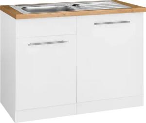 wiho Küchen Spülenschrank "Unna", 110 cm breit, inkl. Tür/Sockel/Griff für Geschirrspüler
