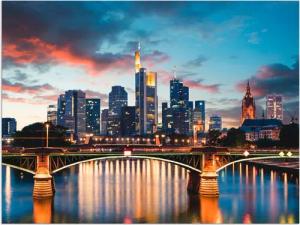 Artland Wandbild "Frankfurt am Main Skyline II", Deutschland, (1 St.), als Alubild, Outdoorbild, Leinwandbild, Poster in verschied. Größen