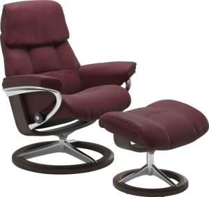 Stressless Hocker "Ruby", mit Signature Base, Gestell Eiche, Wenge, Braun & Schwarz