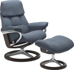 Stressless Hocker "Ruby", mit Signature Base, Gestell Eiche, Wenge, Braun & Schwarz