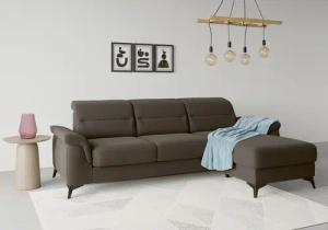 sit&more Ecksofa "Sinatra L-Form", mit Recamiere, optional mit Kopfteilverstellung und Armteilfunktion