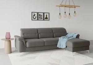 sit&more Ecksofa "Sinatra L-Form", mit Recamiere, optinal mit Kopfteilverstellung und Armteilfunktion