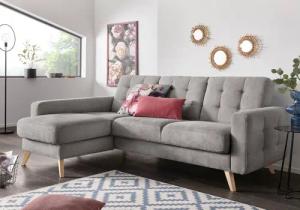 exxpo - sofa fashion Ecksofa "Nappa, kompakt und komfortabel, bequem, zeitloses Design, L-Form", tolle Detailverarbeitung, inkl. Bettfunktion und Bettkasten