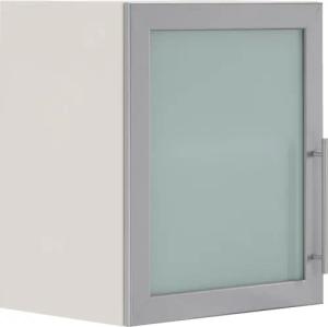 wiho Küchen Glashängeschrank "Cali", mit alufarbener Glasrahmentür