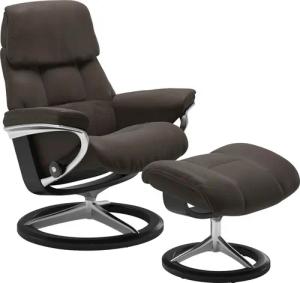 Stressless Hocker "Ruby", mit Signature Base, Gestell Eiche, Wenge, Braun & Schwarz