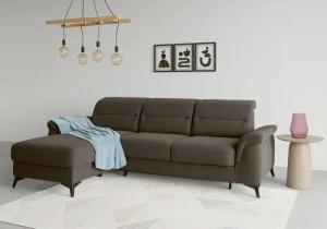 sit&more Ecksofa "Sinatra L-Form", mit Recamiere, optional mit Kopfteilverstellung und Armteilfunktion