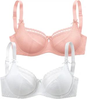 petite fleur Bügel-BH, aus Baumwolljacquard im Dirndl-Schnitt, Dessous