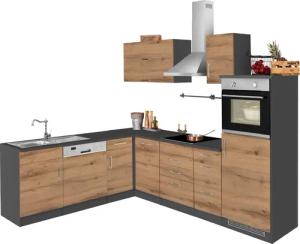 KOCHSTATION Winkelküche "KS-Colmar", mit E-Geräten, Stellbreite 210/270 cm
