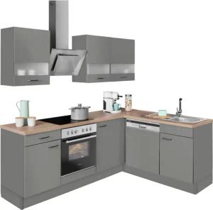 OPTIFIT Winkelküche "Elga", Premium-Küche, Soft-Close-Funktion, Vollauszug, Stellbreite 225x175cm