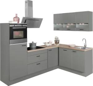 OPTIFIT Winkelküche "Elga", Soft-Close-Funktion, höhenverstellbaren Füßen, Stellbreite 265 x 175cm