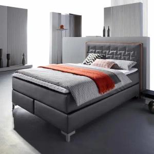 INOSIGN Boxspringbett "Coos", mit besonderer Steppung im Kopfteil, 3 Matratzenarten, 2 Härtegrade