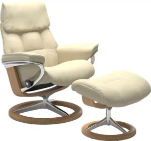 Stressless Hocker "Ruby", mit Signature Base, Gestell Eiche, Wenge, Braun & Schwarz