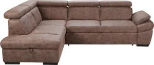 exxpo - sofa fashion Ecksofa "Salerno, klassisch modernes Funktionssofa, hoher Sitzkomfort, L-Form", inkl. Kopf- und Armteilverstellung, wahlweise mit Bettfunktion