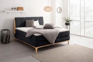 OTTO products Boxspringbett "Jelle", (5 St.), zertifizierte, recycelte Bezugsstoffe, verschiedene Ausführungen