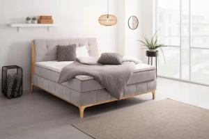 OTTO products Boxspringbett "Jelle", (5 St.), zertifizierte, recycelte Bezugsstoffe, verschiedene Ausführungen