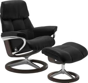 Stressless Hocker "Ruby", mit Signature Base, Gestell Eiche, Wenge, Braun & Schwarz